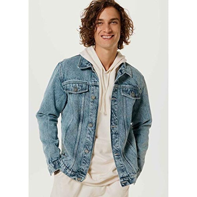 Jaqueta Jeans Masculina Trucker com Lavanderia 4