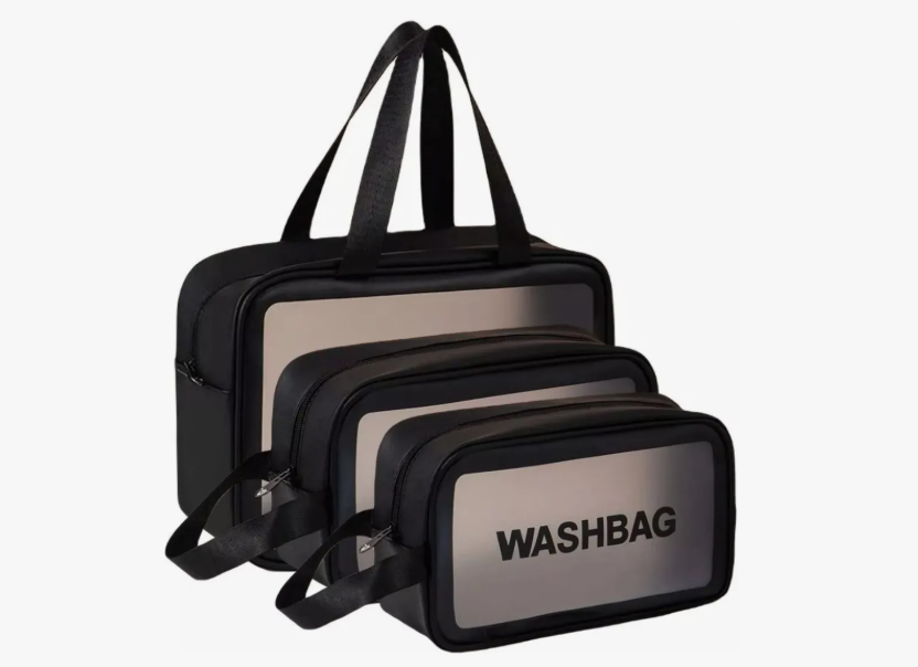 Kit 3 Necessaire Transparente Organizador Maquiagem Bolsa Mala 2