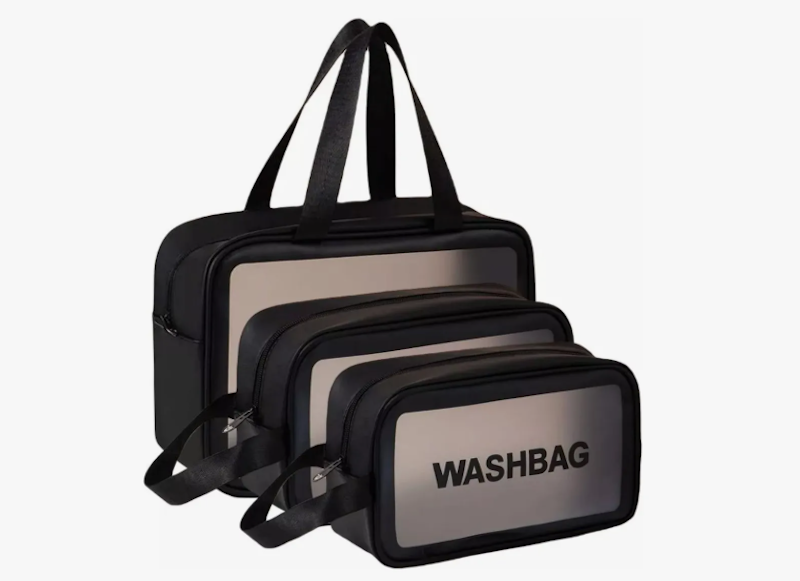 Kit 3 Necessaire Transparente Organizador Maquiagem Bolsa Mala 2