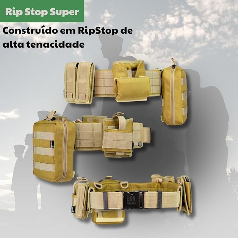 Cinto Tático de Batalha Montado com Protetor Lombar 4