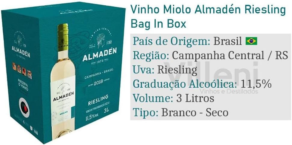 Vinho Almadén Riesling Bag-in-Box 3 L 2