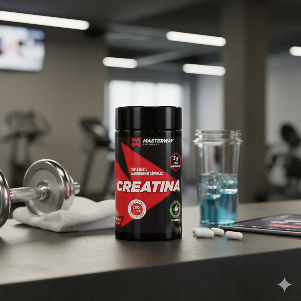 Creatina em Cápsulas Masterway Suplementos 3