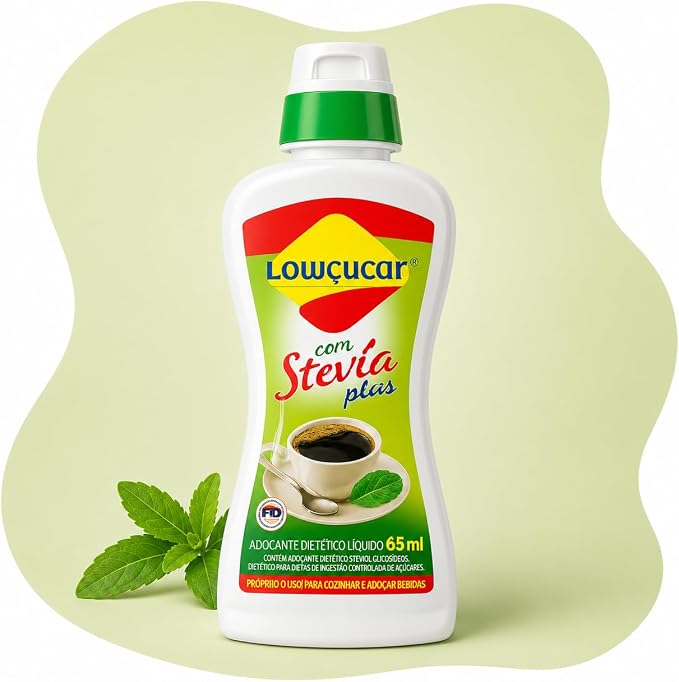 Adoçante Lowçucar Plus com Stevia Liquido 65 ml 1