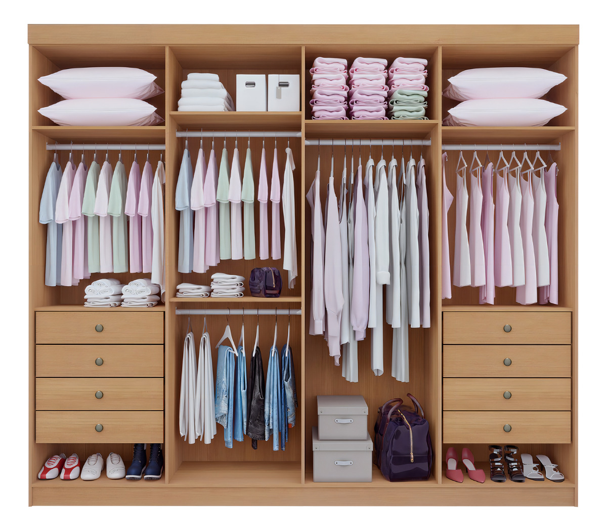 Guarda-Roupa Casal MDF 8 Portas Império 2