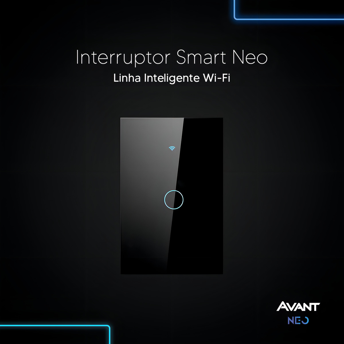 Interruptor Inteligente Wi-Fi 1 Botão 4x2 3