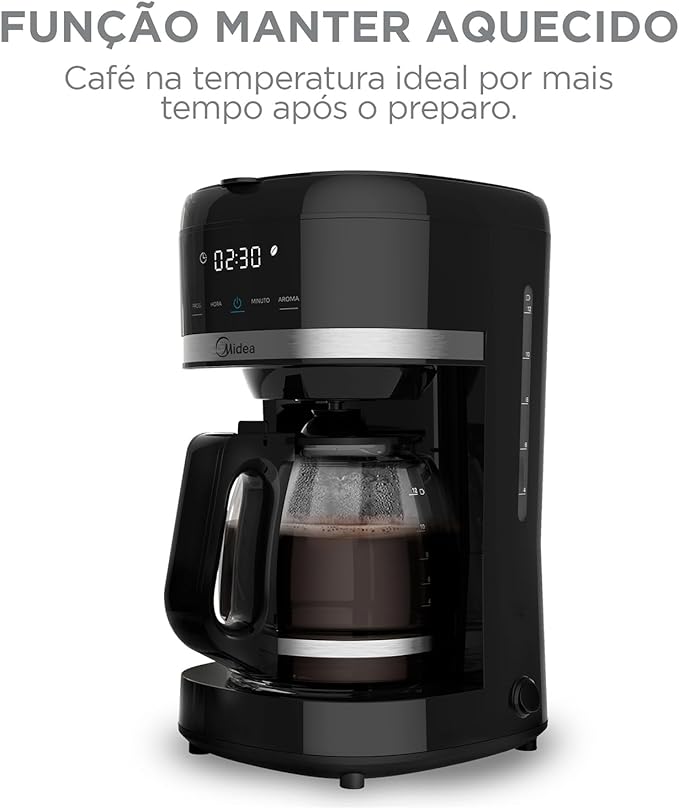 Cafeteira Elétrica Preta 1,5 L Digital 2