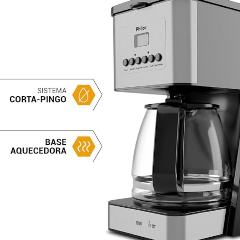 Cafeteira Philco 40 Cafezinhos 1000 W Painel Digital 4