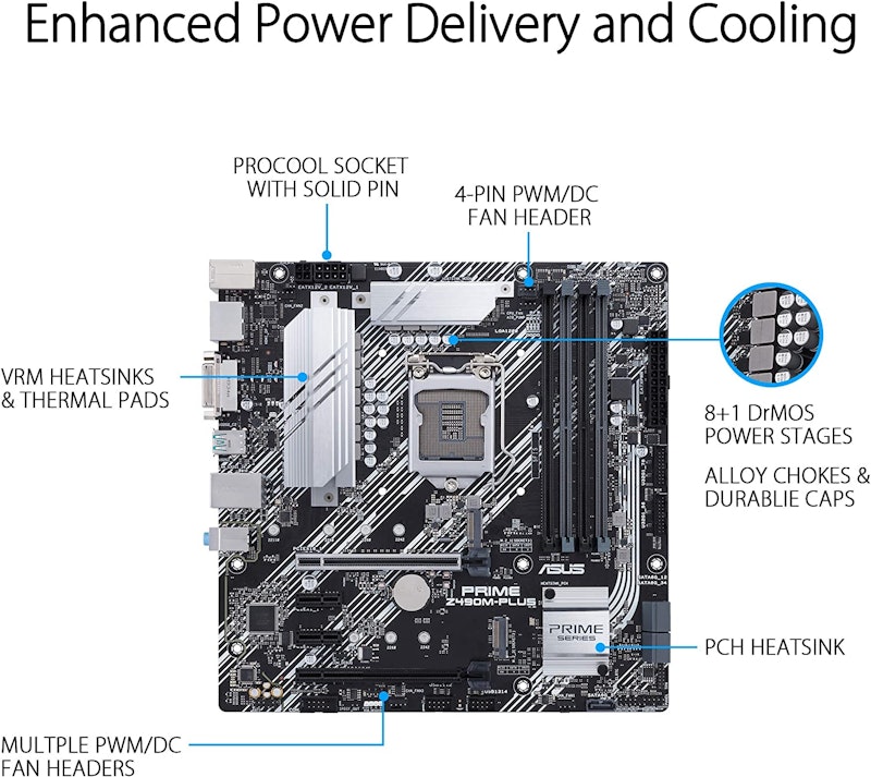 Placa-Mãe Asus Prime Z490M-Plus 2