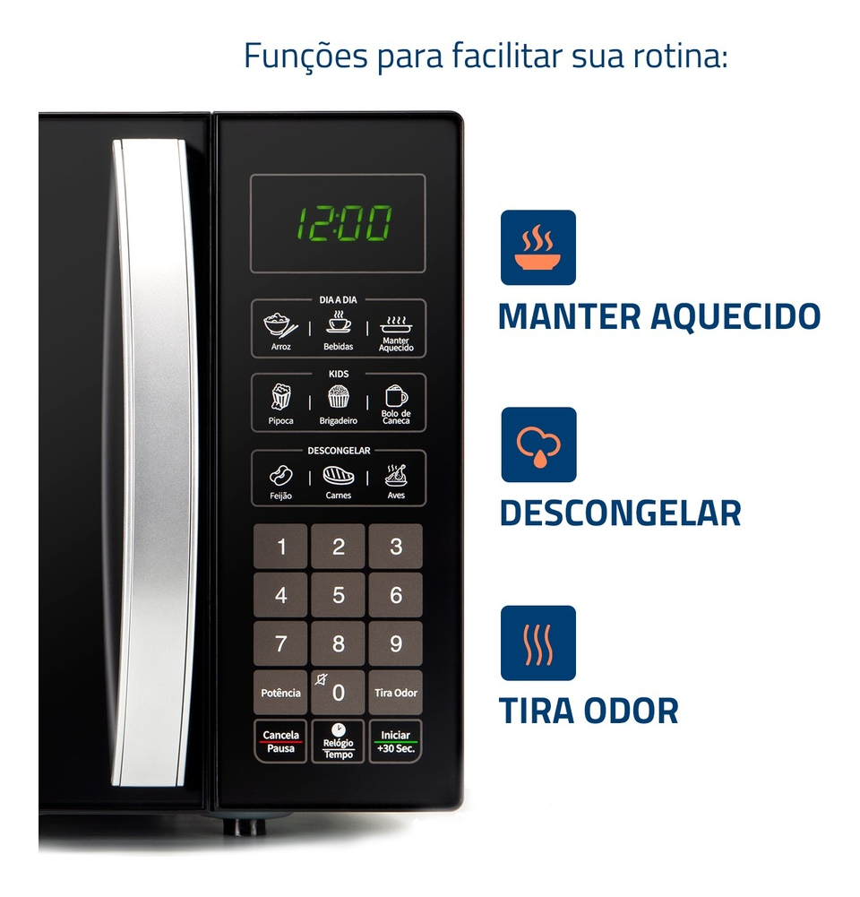 Micro-Ondas Mondial Preto 1400 W 2