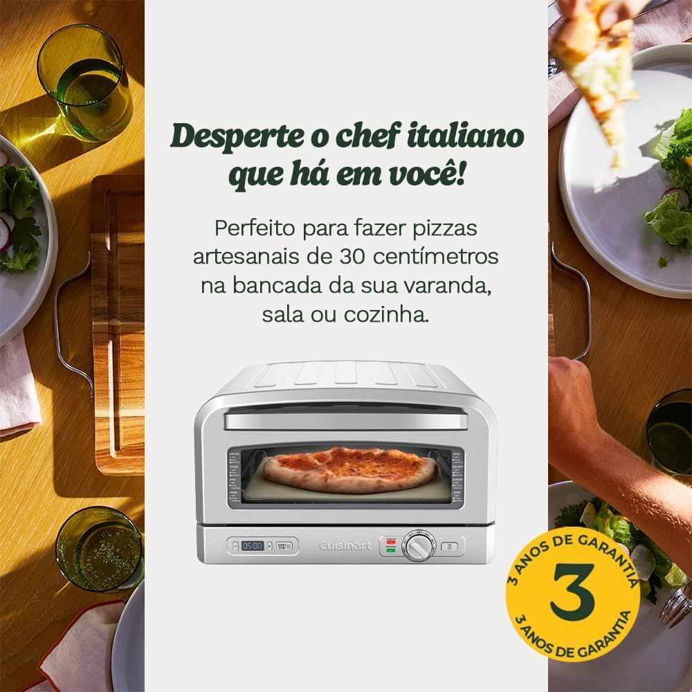 Forno Elétrico de Pizza em Aço Escovado 2