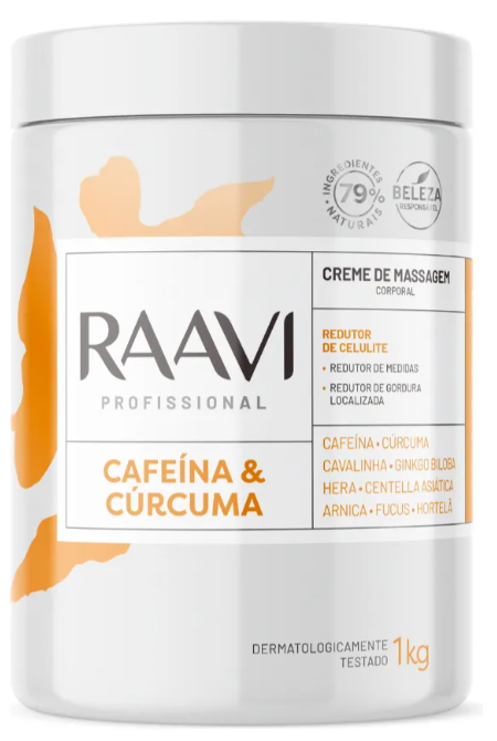 Creme de Massagem Corporal Cafeína e Cúrcuma Redutor de Celulite 1