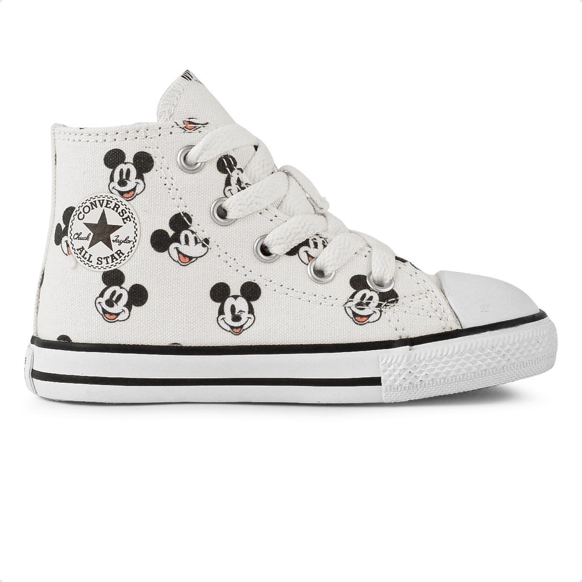 Tênis Converse All Star Chuck Taylor Cano Alto Side Zip Mickey Infantil 1