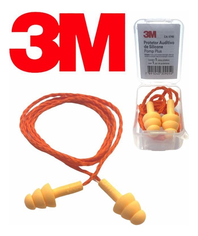 Protetor Auricular de Silicone 3M Pomp Plus com Cordão 2