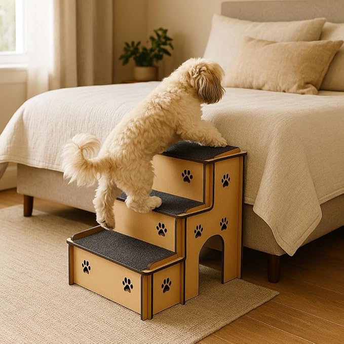 Escada Pet Cachorros em MDF 6 mm com Carpete Antiderrapante 2