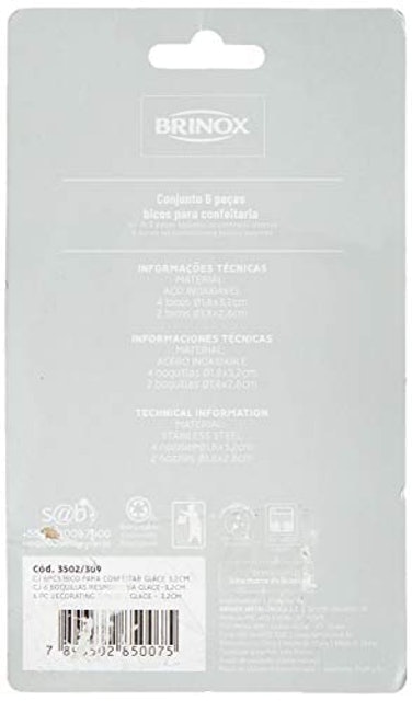 Conjunto de 6 Bicos de Confeiteiro 3