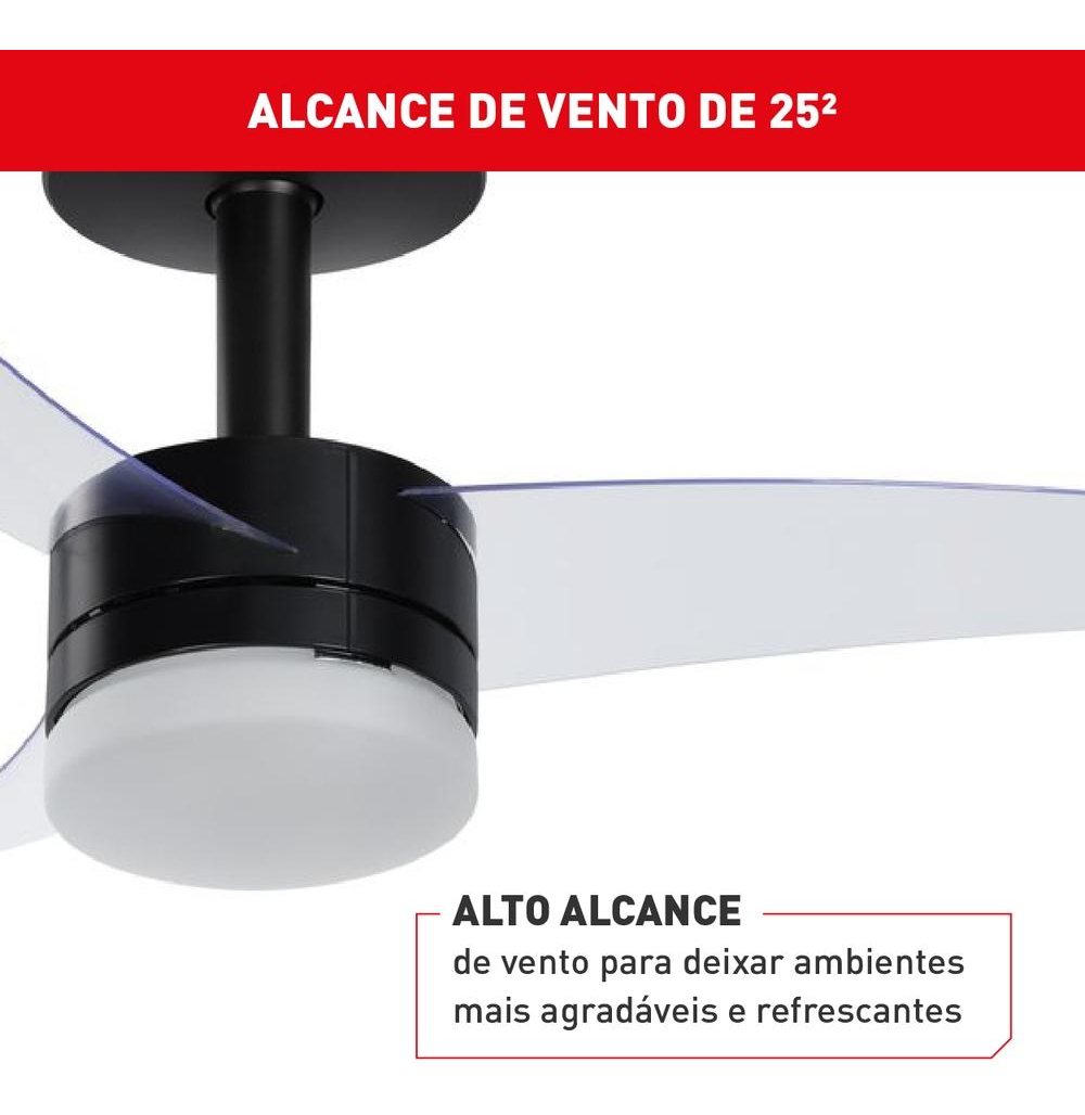 Ventilador de Teto Ultimate com 3 Pás e Controle Remoto VX14 3