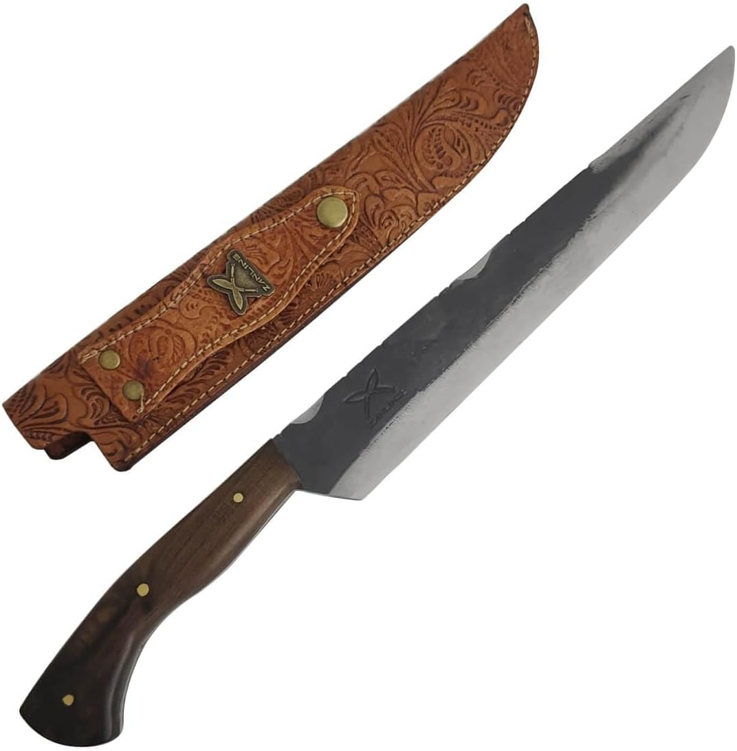 Faca Brut Forge 10" Modelo Antiga Artesanal em Aço Carbono e Cabo de Madeira Imbuia 1