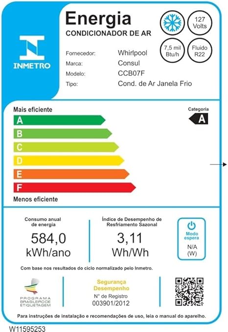 Ar-Condicionado Janela 7500 BTUs Frio (127 V) 3