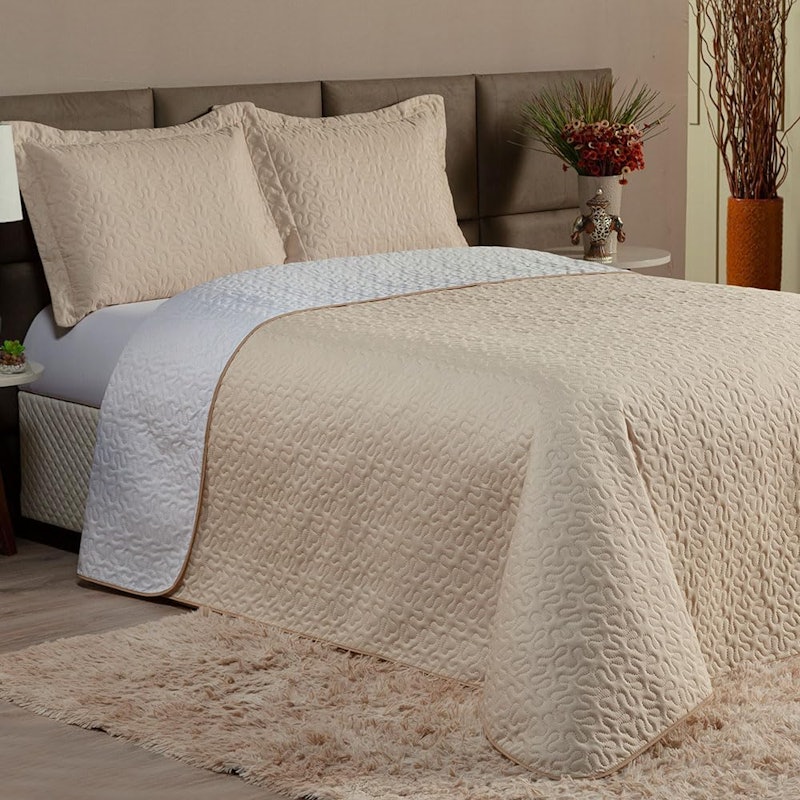Cobre Leito Clara Dupla Face Cama Casal Queen Matelado 1