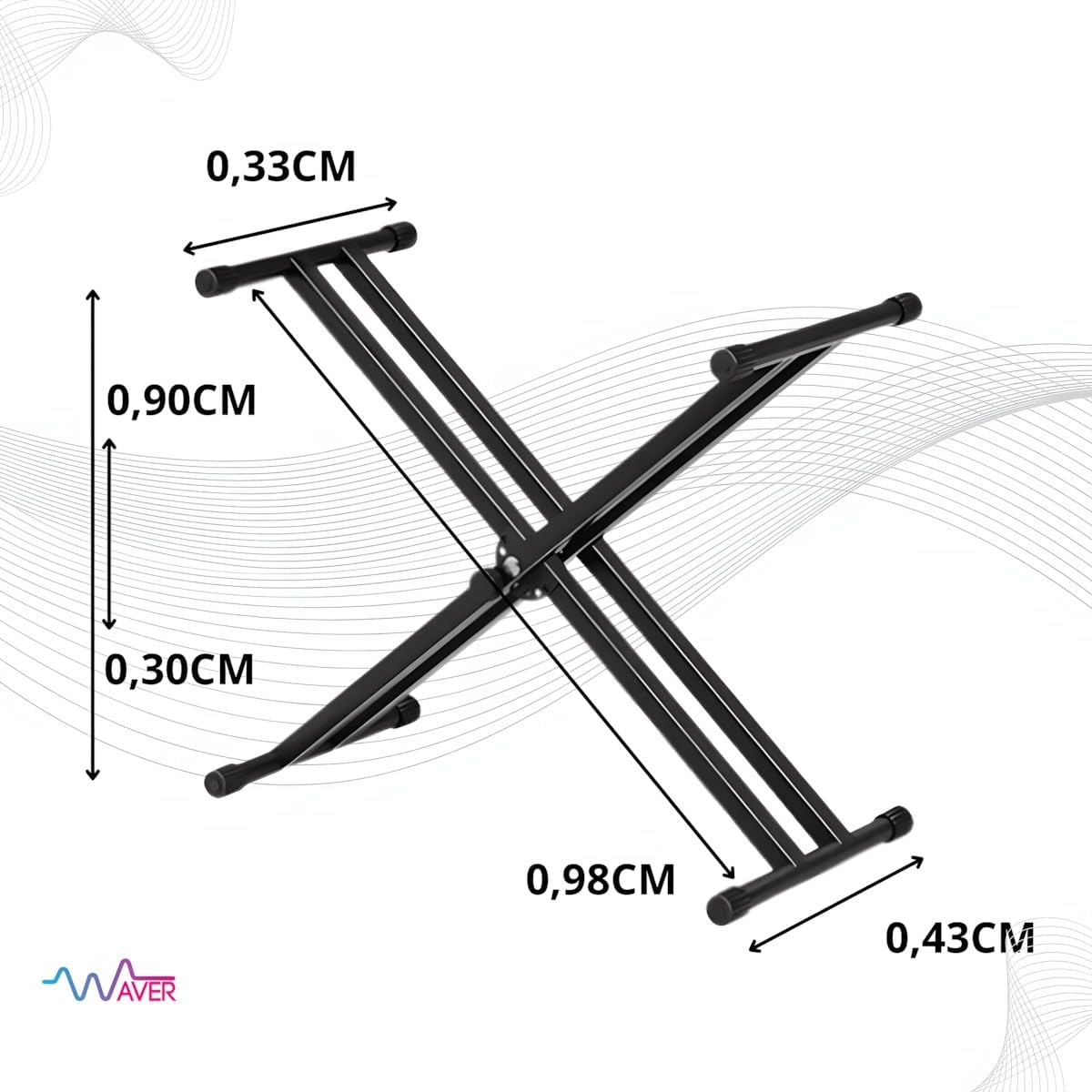 Piano Digital Bivolt c/ Pedal Elétrico e Suporte Marrom Waver 3