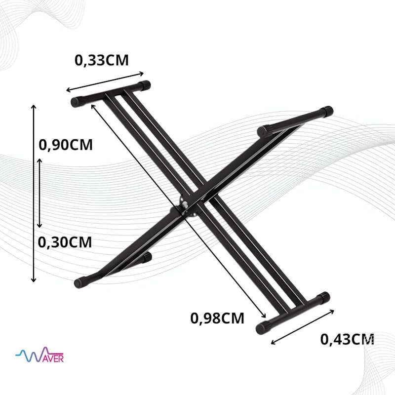Piano Digital Bivolt c/ Pedal Elétrico e Suporte Marrom Waver 3