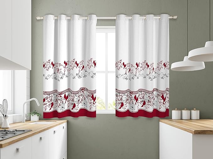 Cortina Cozinha Estampada - Diversos Modelos (Pássaros) 2