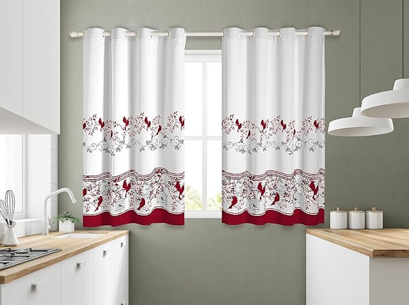 Cortina Cozinha Estampada - Diversos Modelos (Pássaros) 2