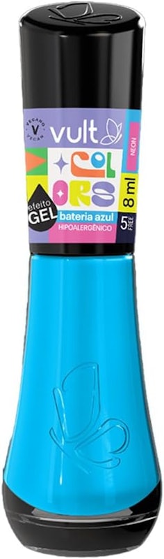 Esmalte Azul Neon Bateria Vult Colors 1