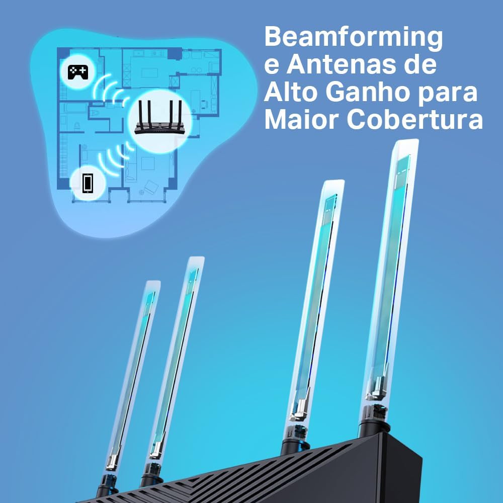 Roteador Wi-Fi 6 Gigabit Dual Band AX3000 5