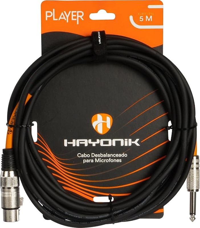 Cabo Balanceado para Microfone Player XLR Fêmea x P10 5 m 2