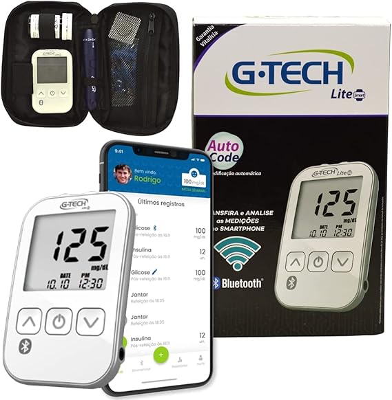 Medidor de Glicose G-Tech Lite Smart 3