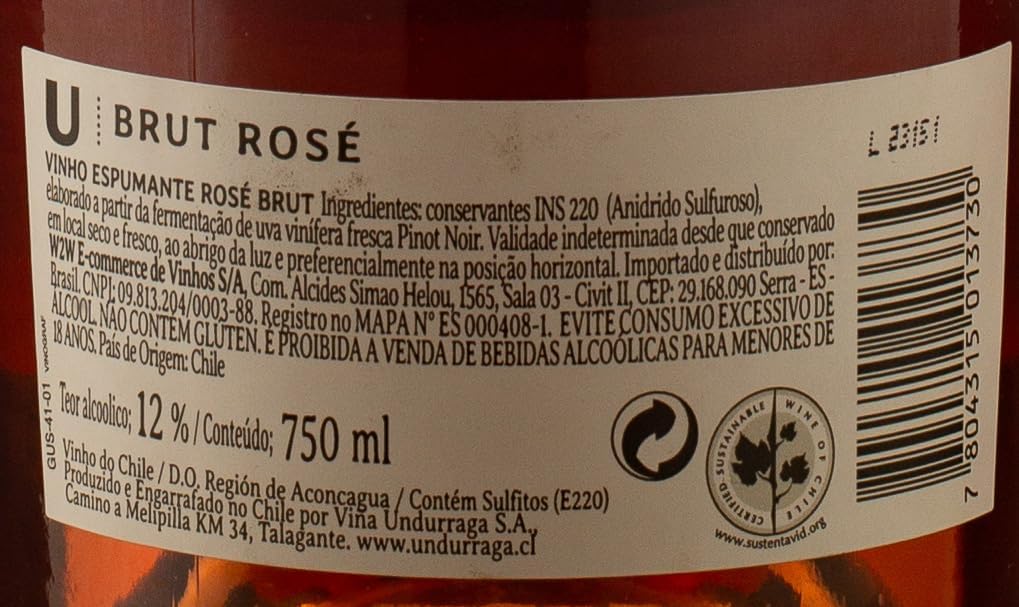 Espumante U de Undurraga Brut Rosé 3