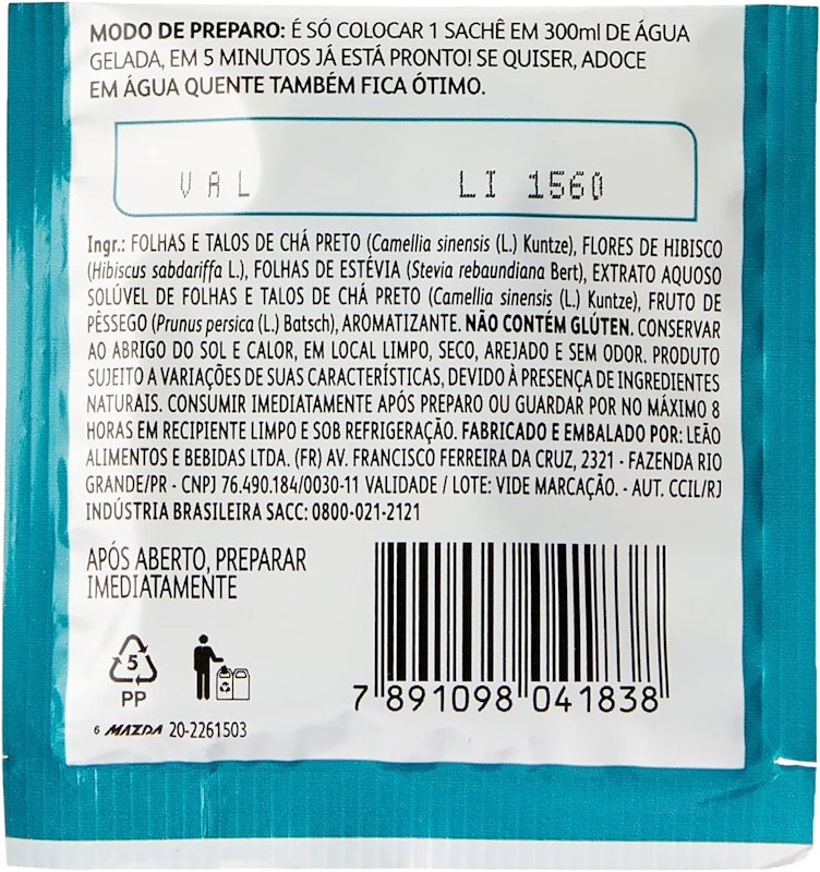 Chá Leão Água Gelada - Ice Tea e Pêssego 3