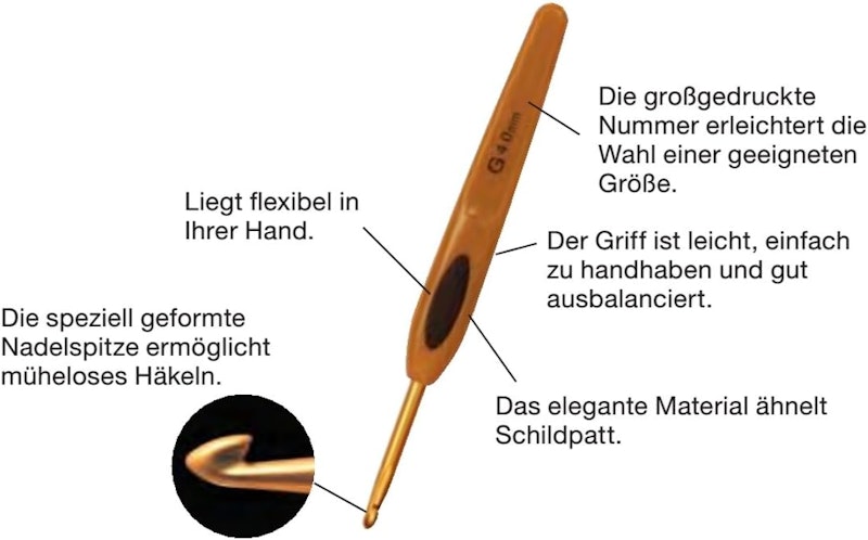Agulha de Crochê Soft Touch 3 mm Clover 3