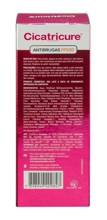 Cicatricure Gel Creme Antissinais Diurno FPS30 2