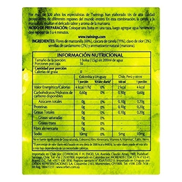 Chá Twinings Camomila, Canela e Maçã 3