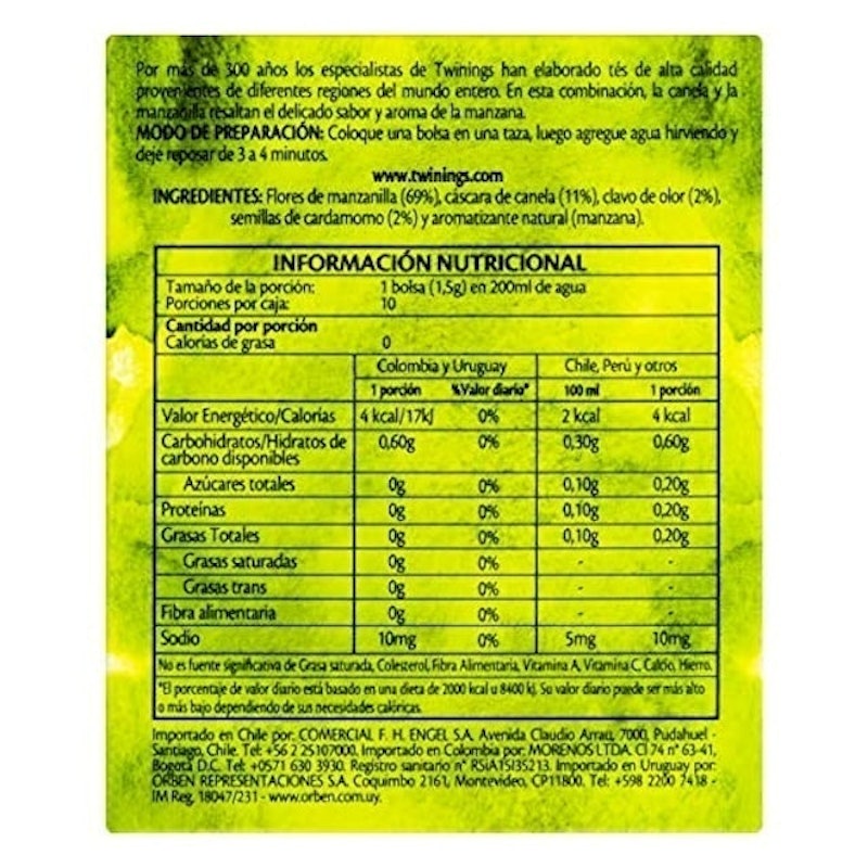 Chá Twinings Camomila, Canela e Maçã 3