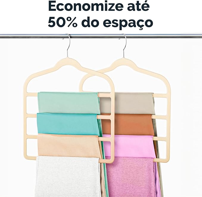 Kit 10 Cabides de Veludo para Calças, Saia, Toalhas, Lenços  4