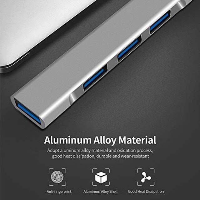 Hub 4 em 1 Multifuncional Tipo C para USB 3.0 4