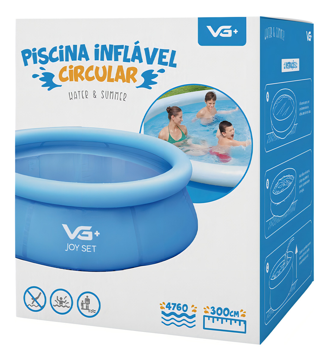 Piscina Inflável Joy Set 4.760 L Circular 300 cm 4