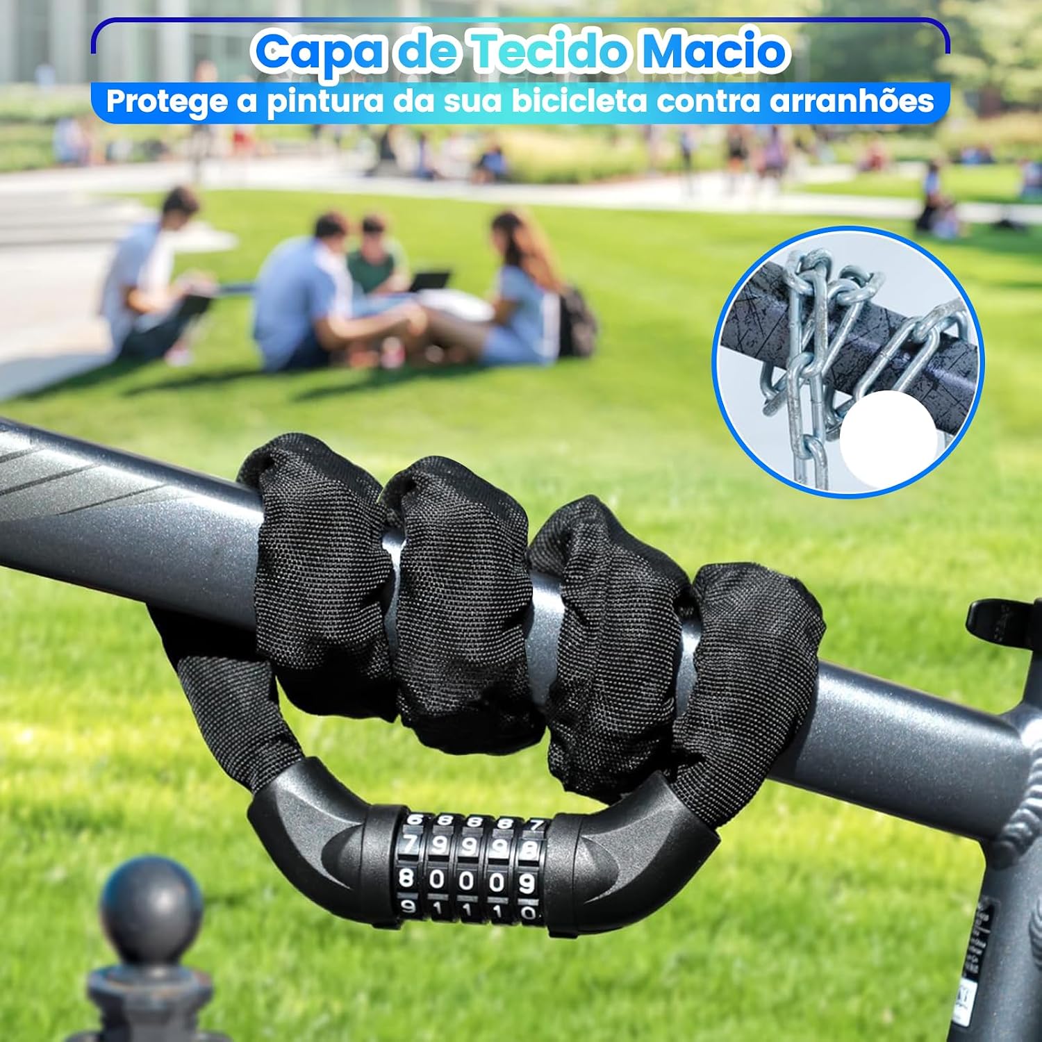 Cadeado Corrente para Bicicleta Solviva 4