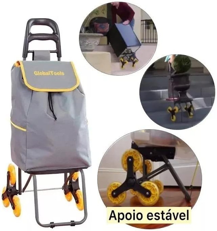 Carrinho de Carga 3 Rodas Climbing Cart Sobe Escadas GT082 9