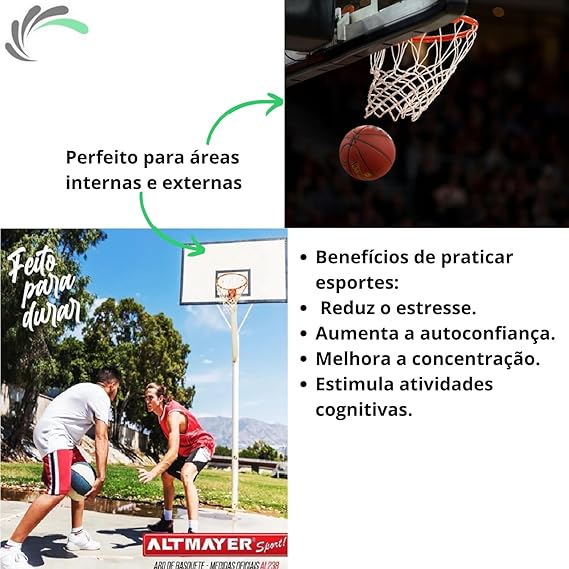 Tabela de Basquete Tamanho Oficial 1,80 m x 1,20 m 3