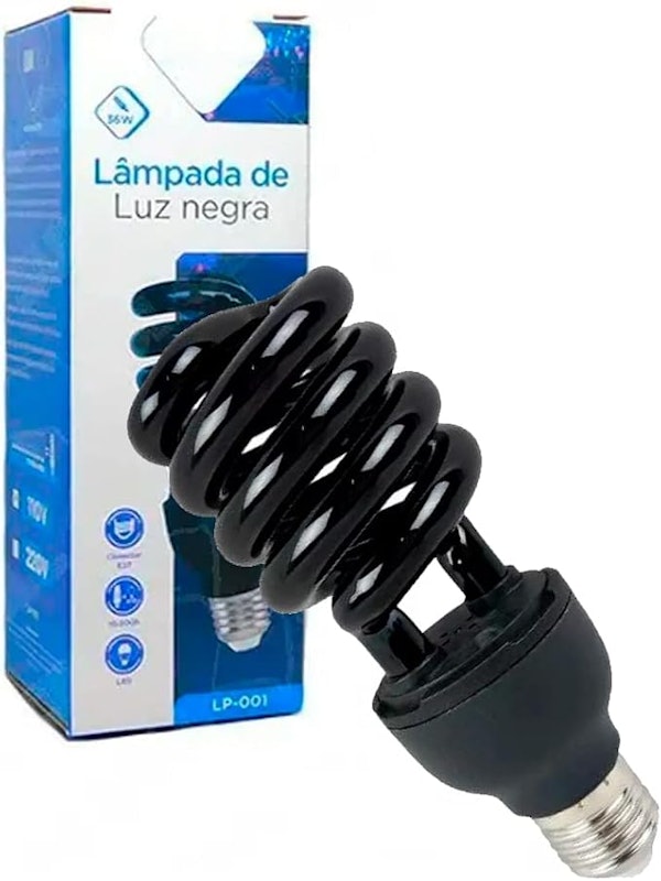 Lâmpada de Luz Negra Fluorescente Ultra Violeta 36w Espiral 4