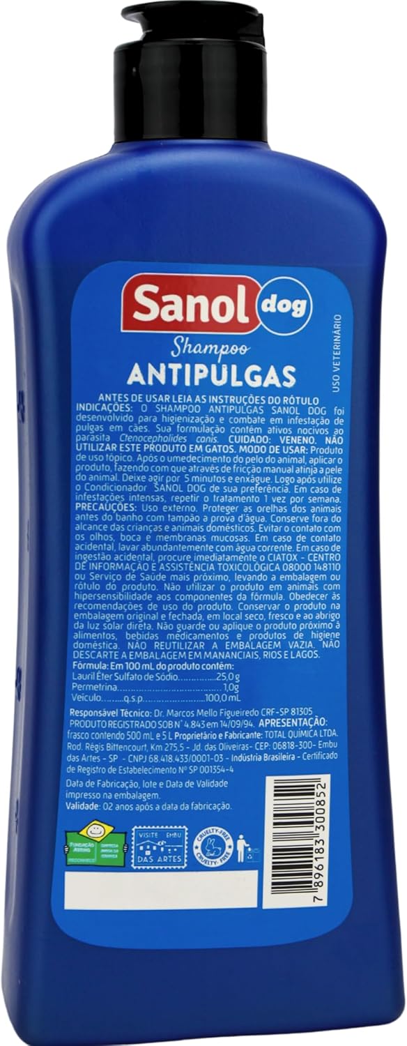 Shampoo Antipulgas Sanol Dog 3