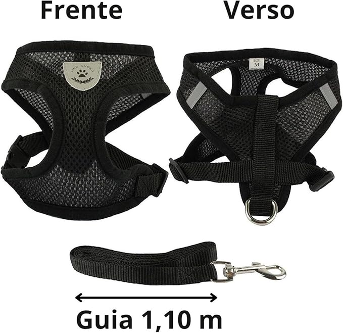 Coleira Peitoral Antipuxão com Guia para Cães e Gatos  3