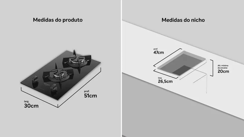 Cooktop 2 Bocas com Mesa de Vidro Dako Supreme Bivolt 5