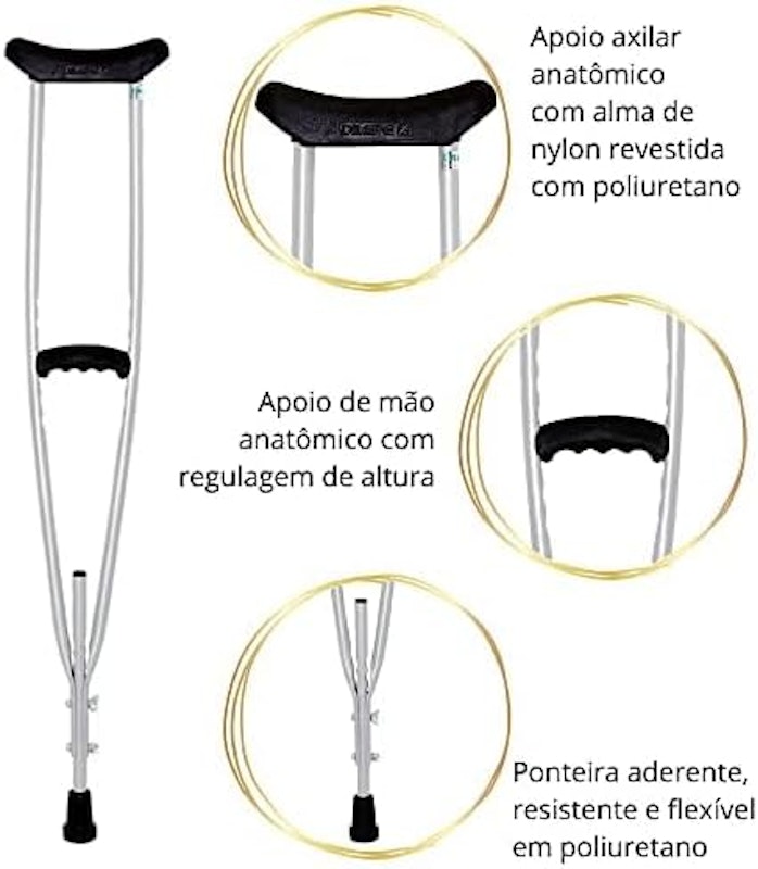 Muleta Axilar de Alumínio DB300 2