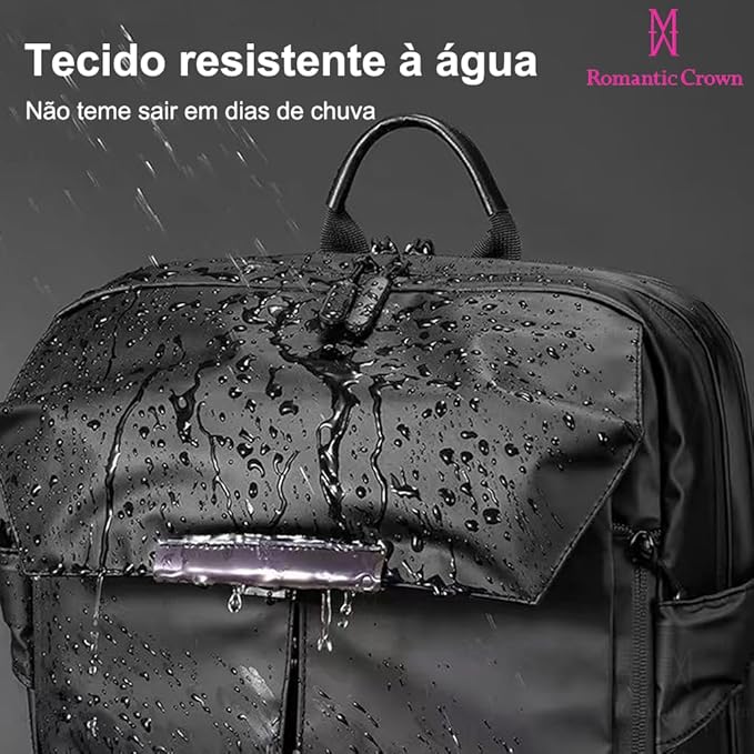 Mochila Notebook Impermeável Escolar Feminina Masculina 4