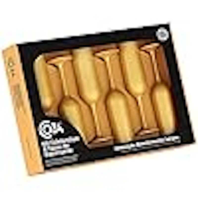 Kit 6 Taças de Espumante Coza Fun 160 ml Dourado Glitter 3